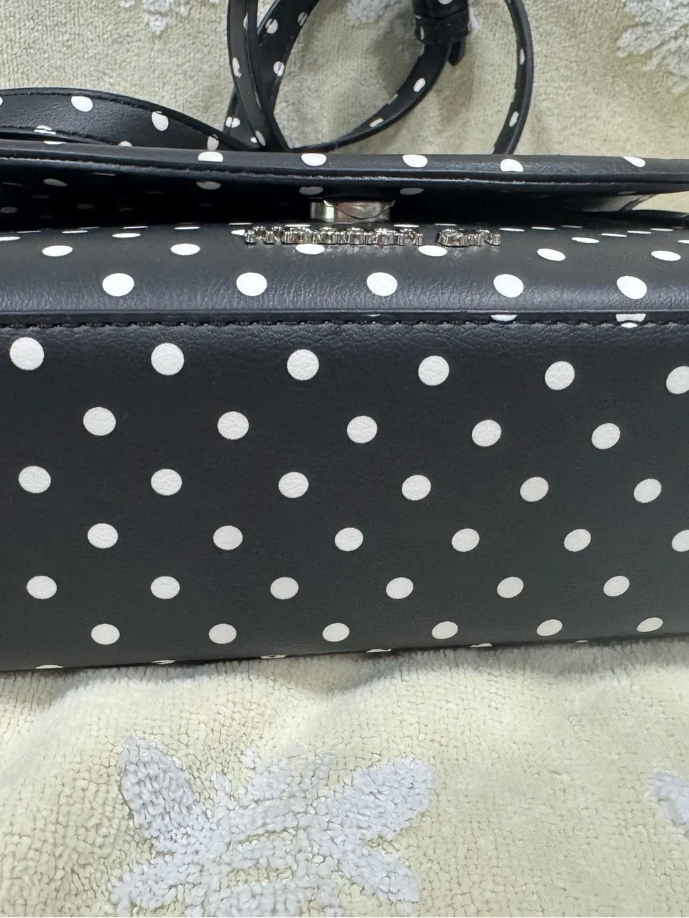 Madden Girl Black & White Polka Dot Crossbody Bag—NWT